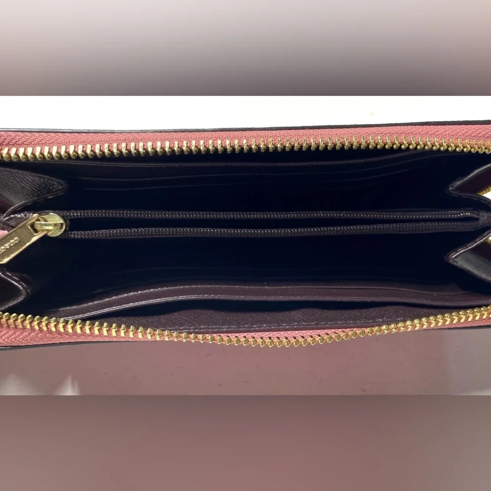 Coach Burgundy Leather Wallet.